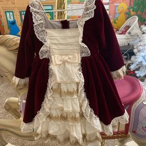 Absolutely Gorgeous!! Never worn Burgundy velvet Spanish Boutique dress! Size 8